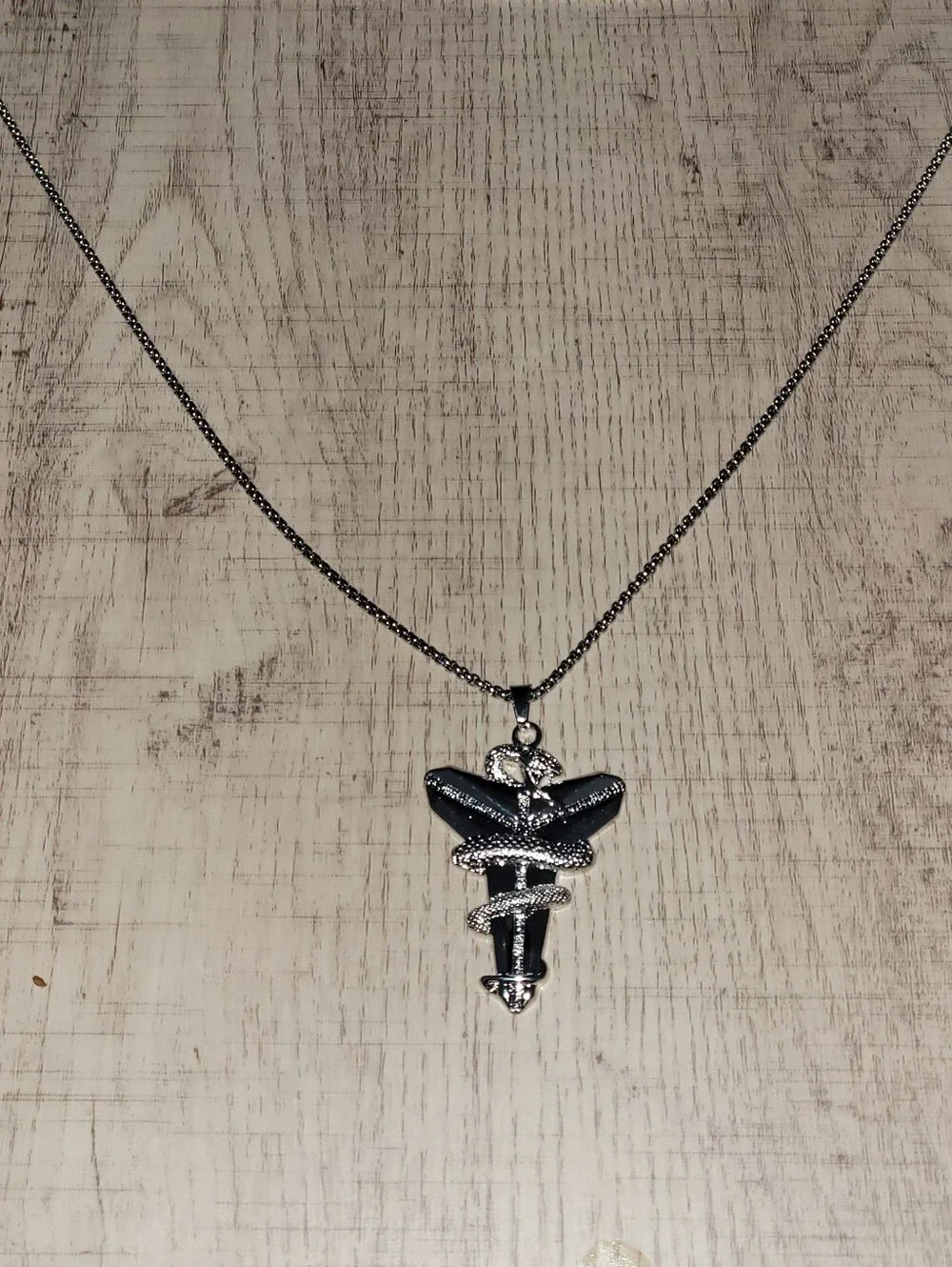 Black and Silver Kobe Bryant Pendant Necklace - Unbranded